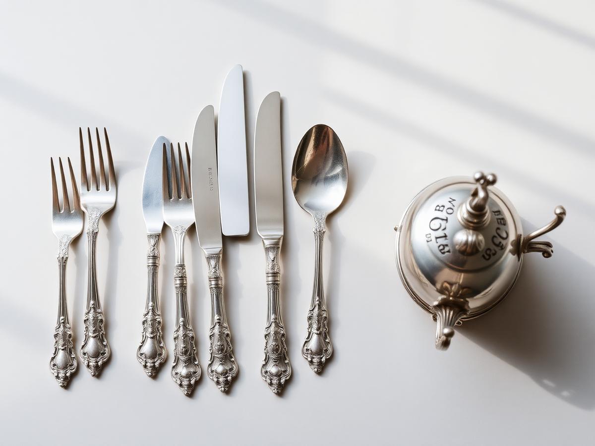 Antique silver cutlery